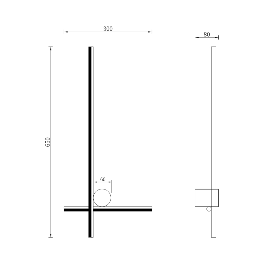 Zuma Line - Aplique LED LED/14W/230V negro