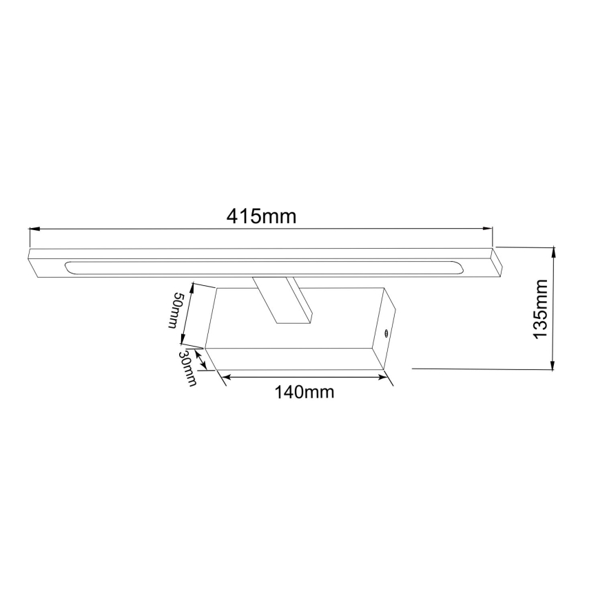 Zuma Line - Iluminación LED para espejos de baño LED/12W/230V 41 cm IP44 dorado