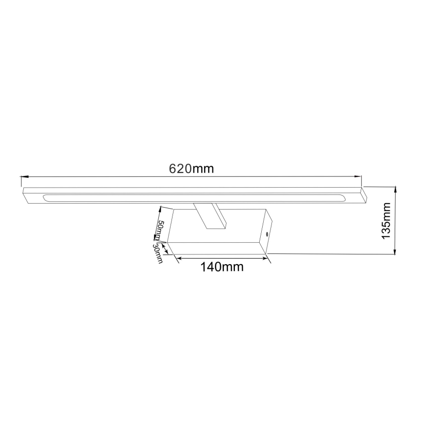Zuma Line - Iluminación LED para espejos de baño LED/20W/230V 62 cm IP44 dorado