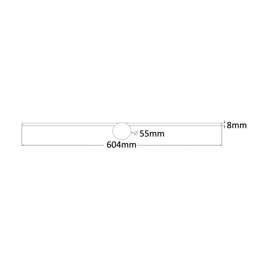Zuma Line - Iluminación LED para espejos de baño LED/8W/230V 60 cm IP44 cromo brillante