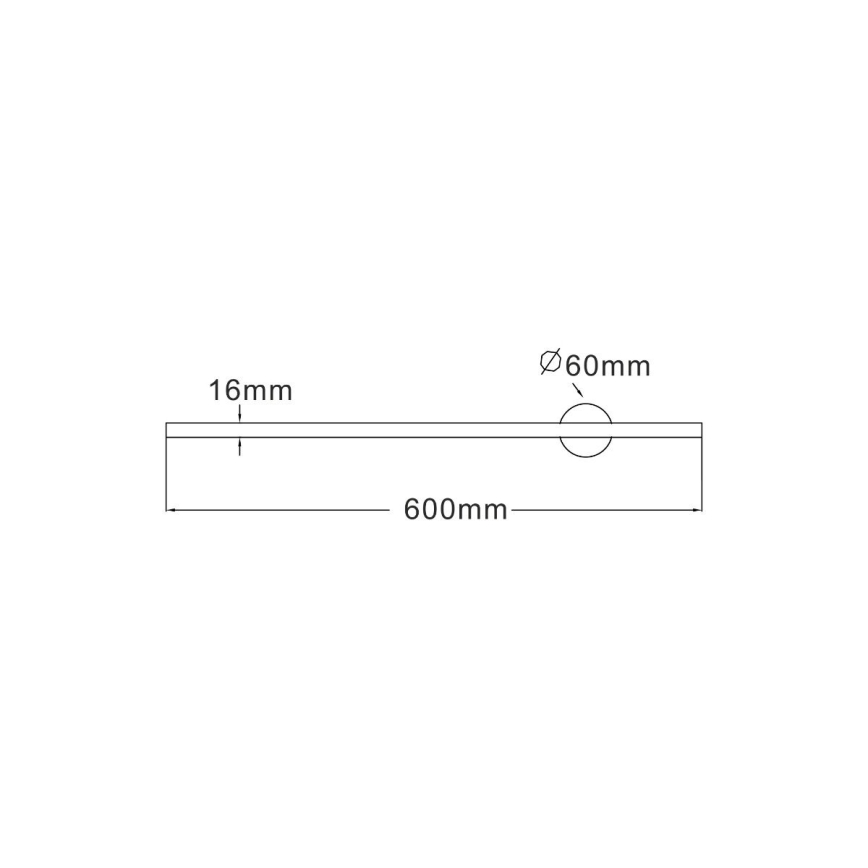 Zuma Line - Aplique LED LED/8W/230V 60 cm negro